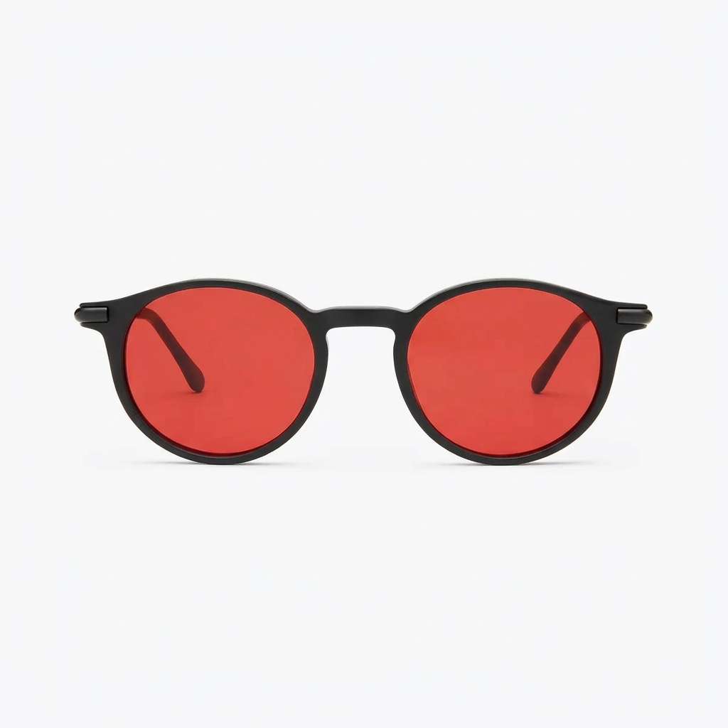 Gafas de luz roja Luminia Ruby para mejorar el sueño y la melatonina en emprendedores.