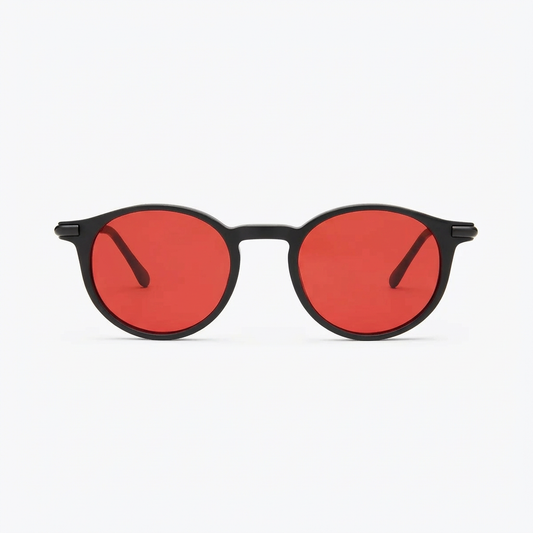 Gafas de luz roja Luminia Ruby para mejorar el sueño y la melatonina en emprendedores.